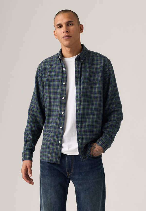 Authentic Button Down Check Shirt - Jordan Plaid Star Sapphire