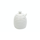 White Basics Honey Pot With Spoon