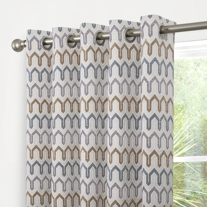 Arcadia Readymade Eyelet Curtains - Natural