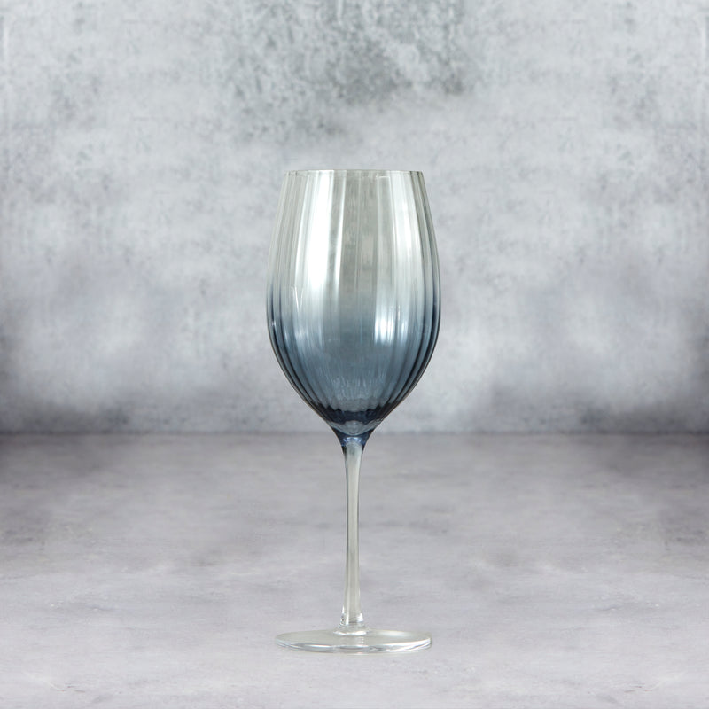 4 Piece Wine Glass Set Blue