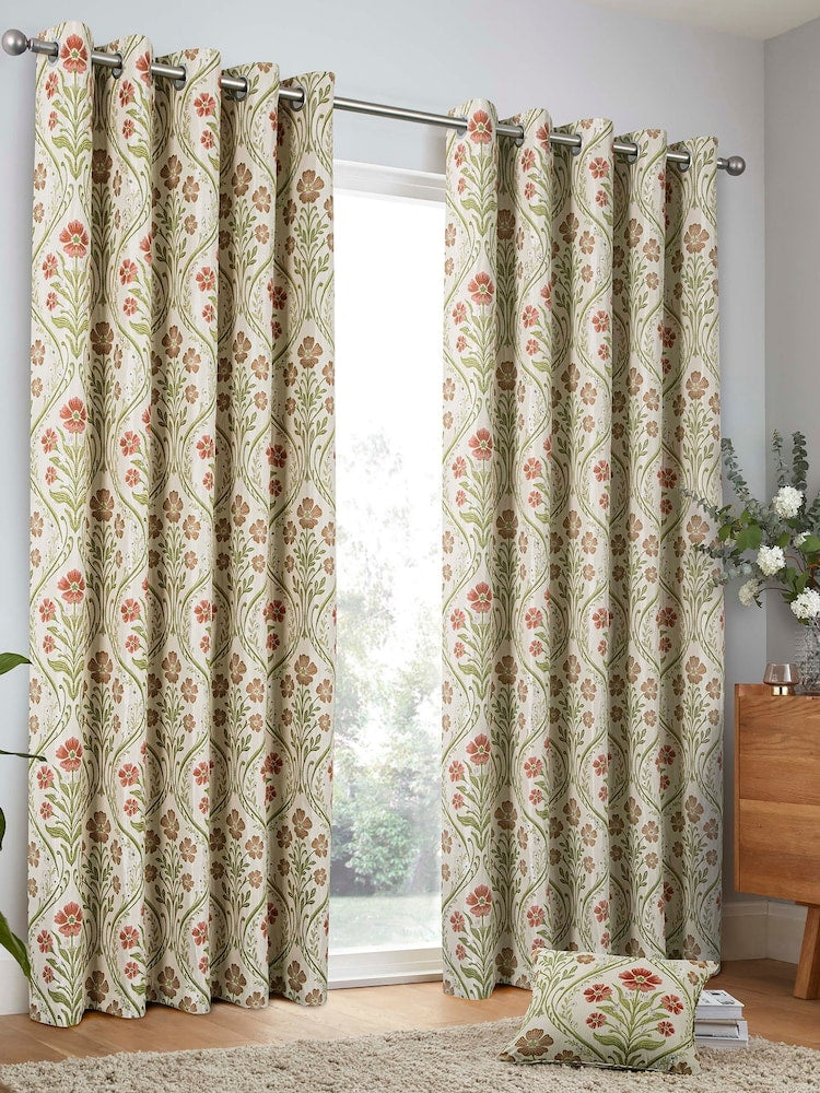 Estelle Readymade Eyelet Curtains - Natural