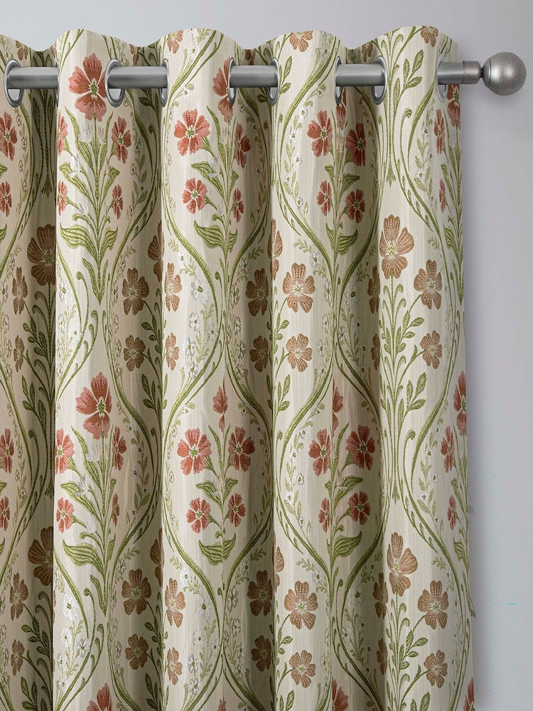 Estelle Readymade Eyelet Curtains - Natural