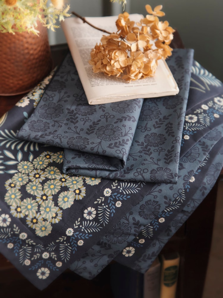 Evelina Navy Duvet Cover Set - Navy