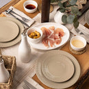 Artisan Street Leaf 12 Piece Dinner Set - Stone