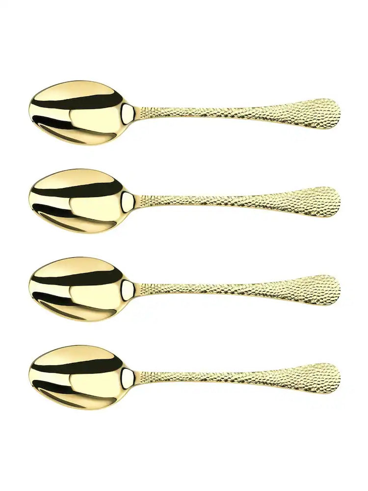 Set of 4 Serving Spoons - Champagne Avalon
