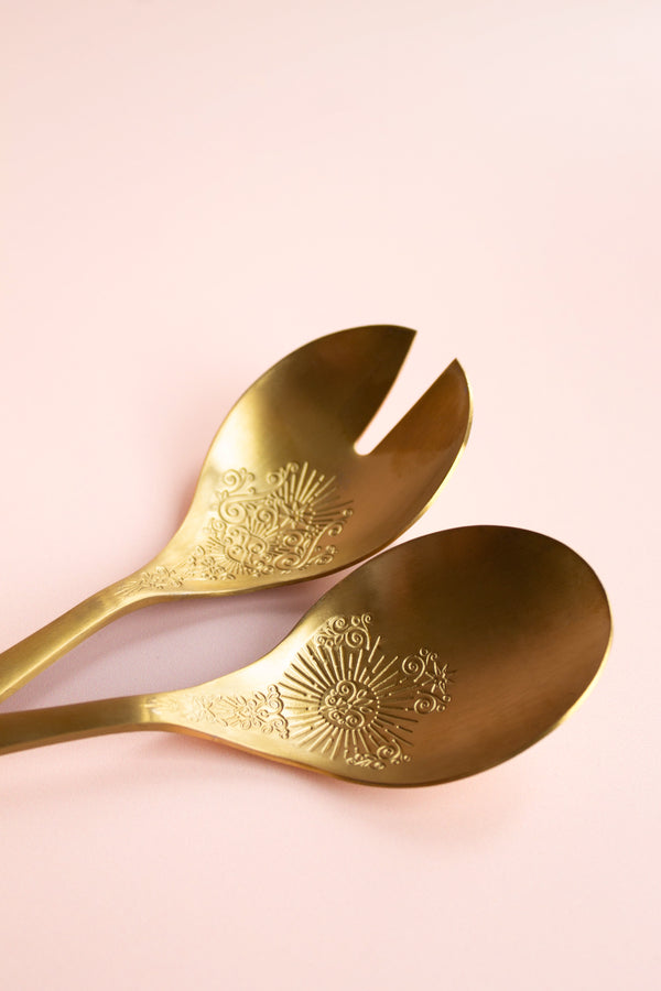 Gold Salad Servers