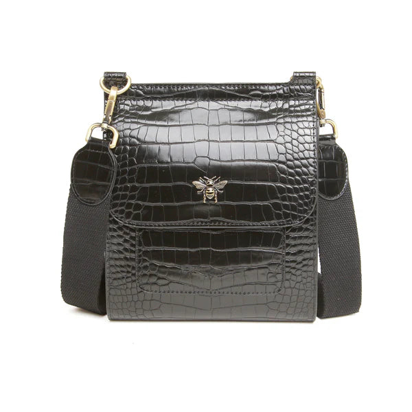 Bloomsbury X Body Bag - Black Croco