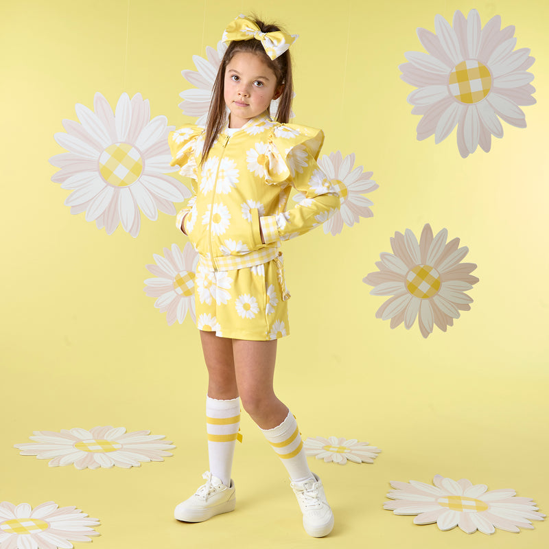 Daisy Daisy Print Bomber - Daisy Yellow