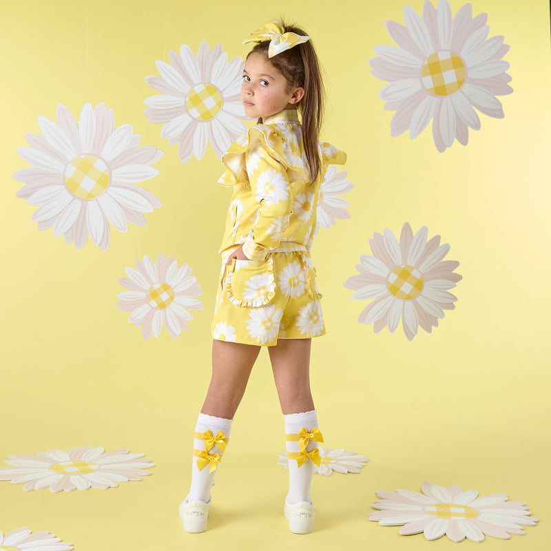 Daisy Daisy Print Bomber - Daisy Yellow