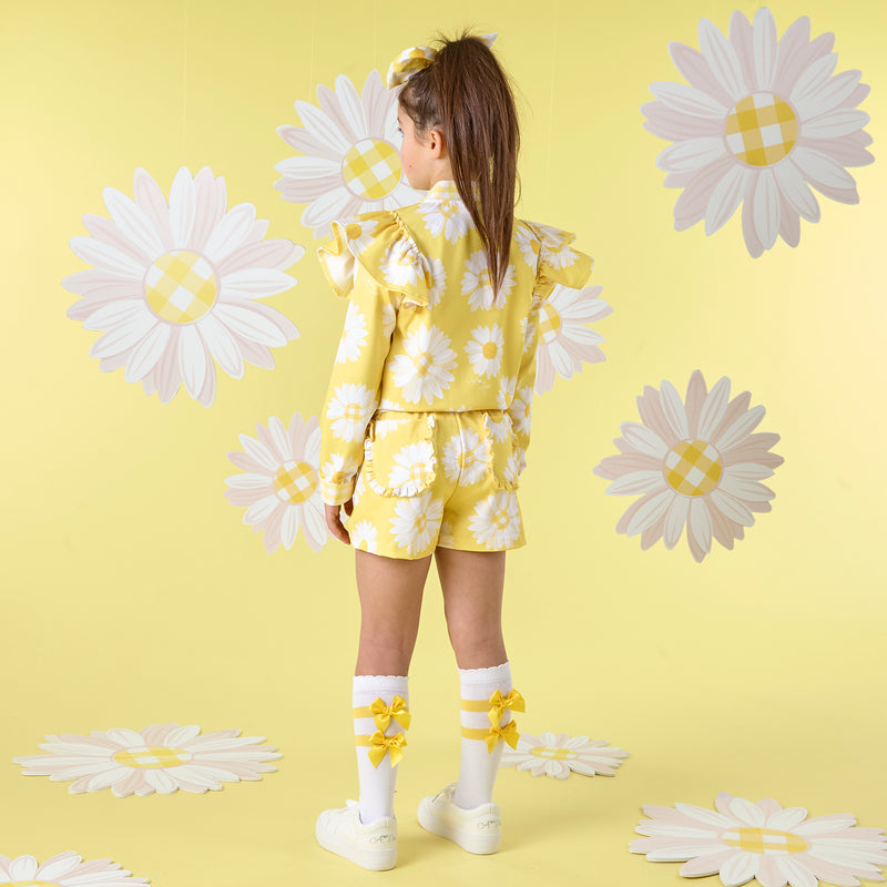 Daisy Daisy Print Bomber - Daisy Yellow