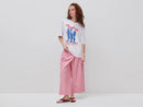 Wide Striped Trouser - Red/white