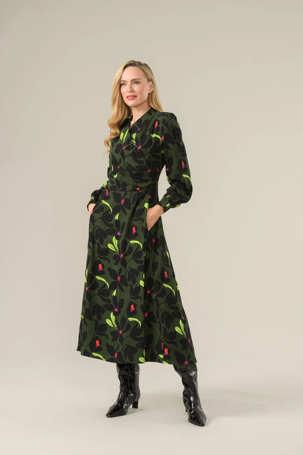 Agnes Dress - Black Floral