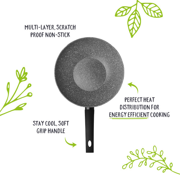 Eco 28cm Stirfry Pan - Grey