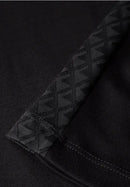 Solid Mesh Mix Dress - Black