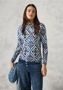 Cosy Multicolor Rhomb Shirt - Solf Silver Melange