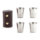 Shot Glasses with Leather Case