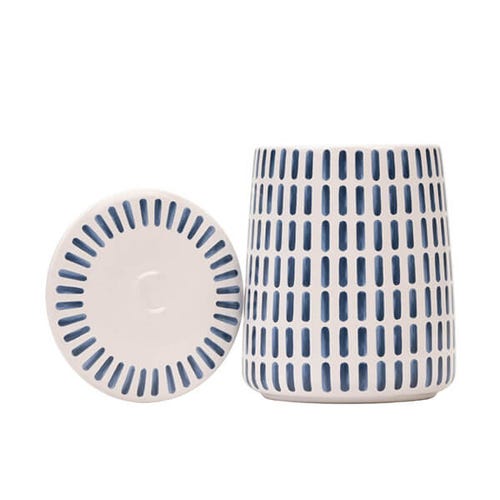 At Home Coffee Canister Blue