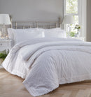 Broderie Balmoral Throw - White