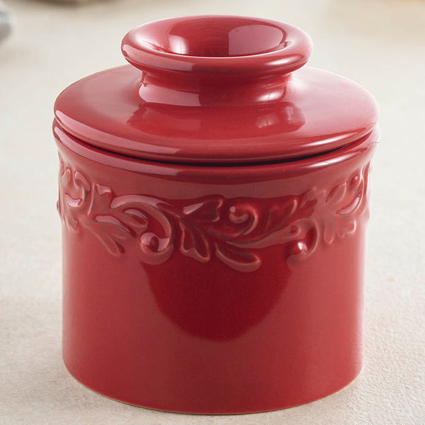 Antique Butter Bell Crock - Rouge Red