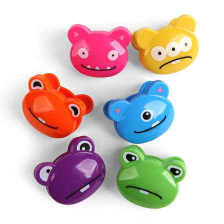 Crazy Monster Bag Clips Set of 6