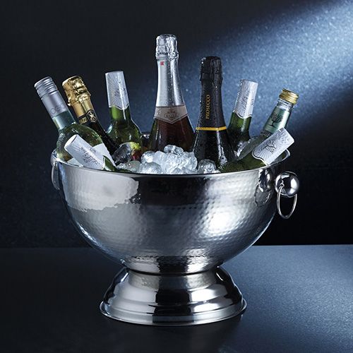 Hammered Stainless Steel Champagne Bowl