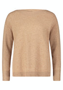 Bateau Neck Jumper - Camel Melange