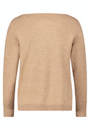 Bateau Neck Jumper - Camel Melange
