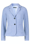 Patch Pockets Wool Blazer - Lavender Blue
