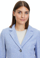 Patch Pockets Wool Blazer - Lavender Blue