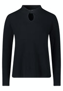 Stand Up Collar Jumper - Black