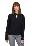 Stand Up Collar Jumper - Black