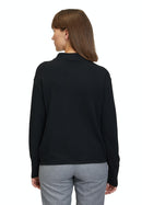 Stand Up Collar Jumper - Black