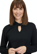 Stand Up Collar Jumper - Black