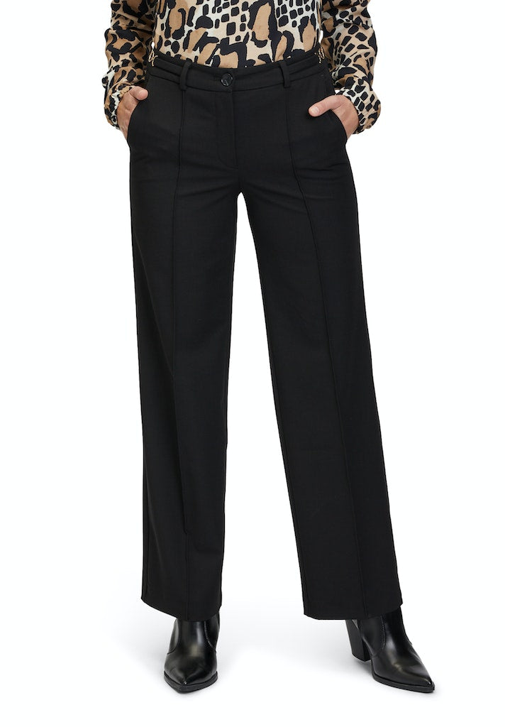 Mid Rise Trousers - Black