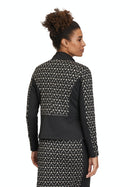 Stand Up Graphic Jacket - Black/beige