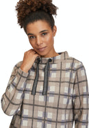 Stand Up Collar Sweater - Grey/black