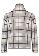 Large Collar Check Jumper - Patch Grey/taupe