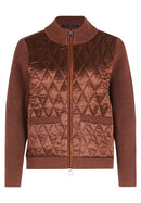 Zip StandUp Collar Cardigan - Brandy