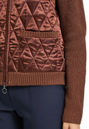 Zip StandUp Collar Cardigan - Brandy