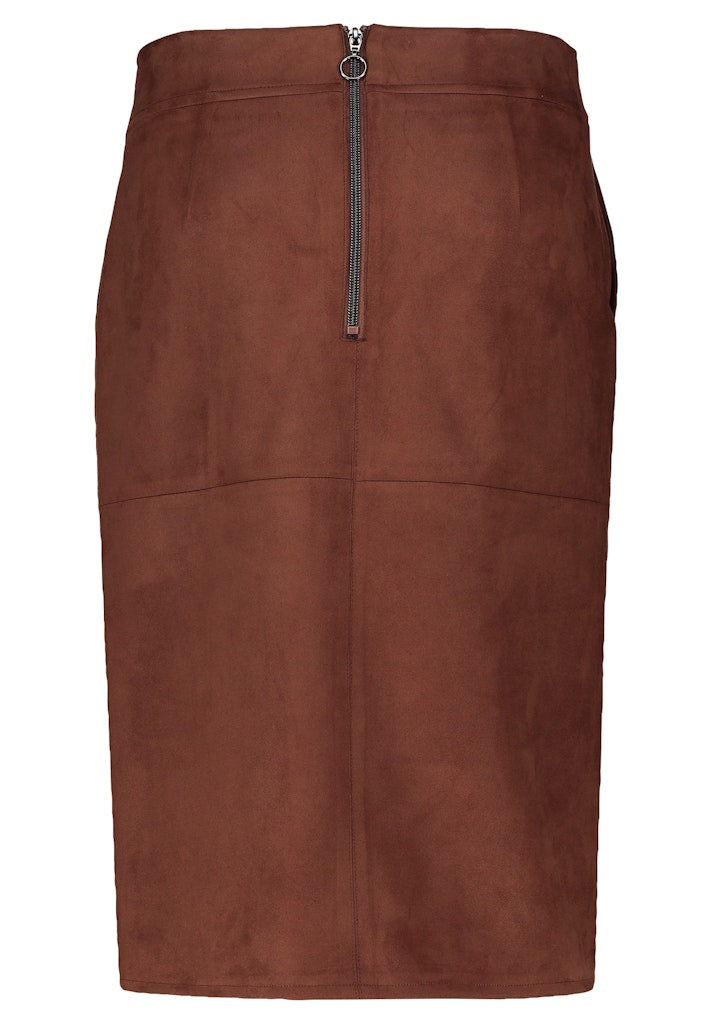 Faux Leather Skirt - Brandy