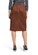 Faux Leather Skirt - Brandy