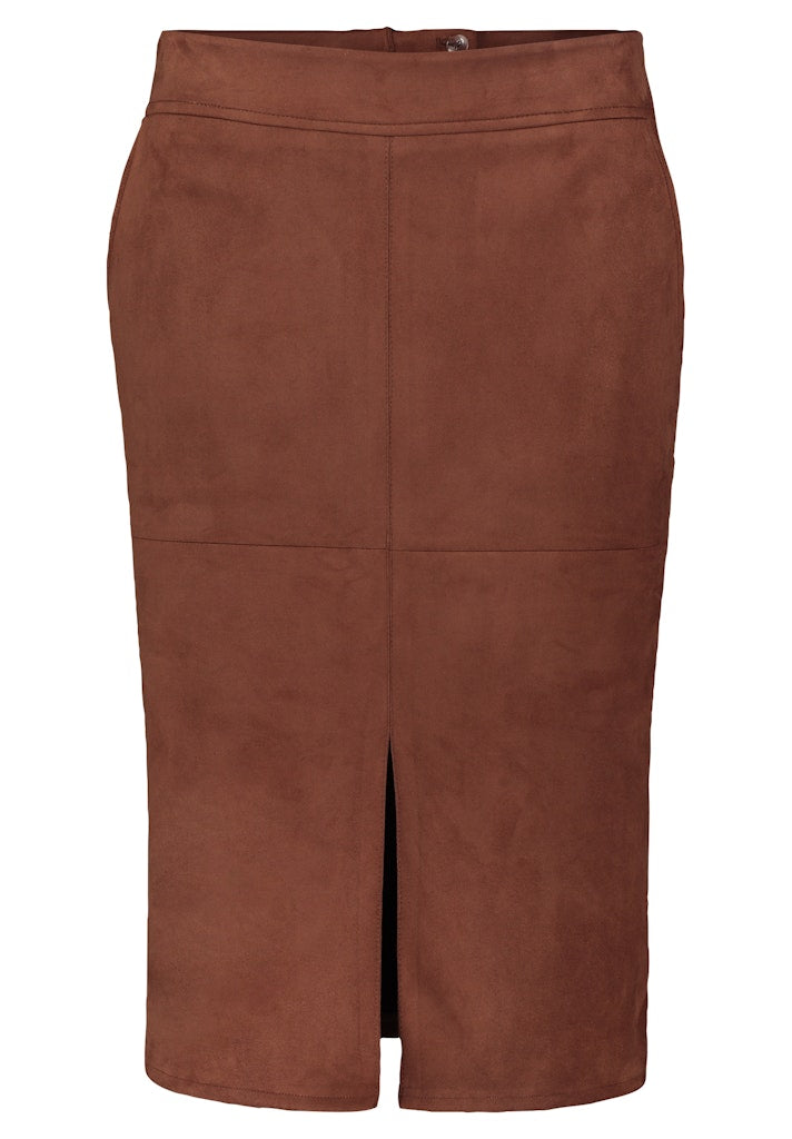 Faux Leather Skirt - Brandy