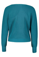 Tie Hem Round Neck Jumper - Colonial Blue