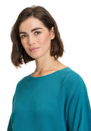 Tie Hem Round Neck Jumper - Colonial Blue