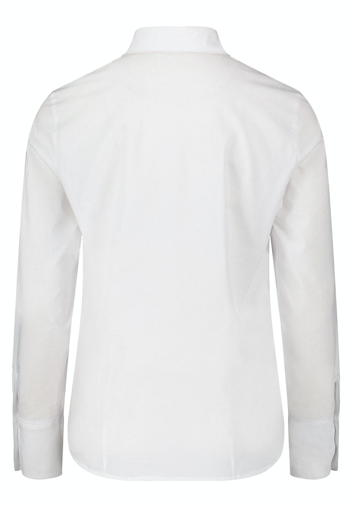 Plain Long Sleeve Blouse - Bright White