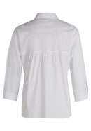 3/4 Sleeve Casual Blouse - Bright White