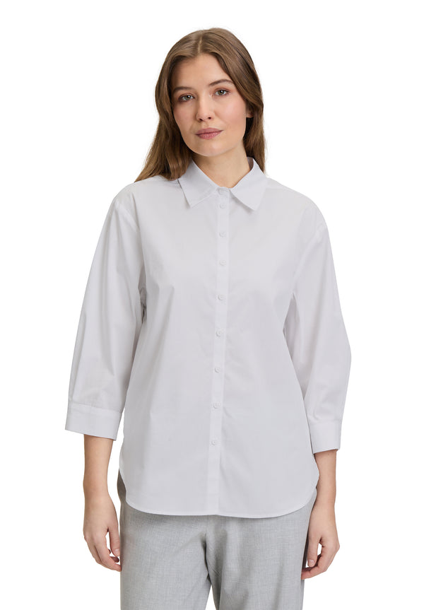 3/4 Sleeve Casual Blouse - Bright White