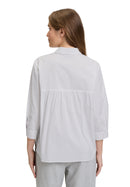 3/4 Sleeve Casual Blouse - Bright White