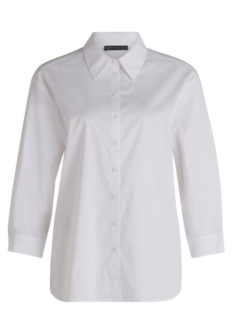 3/4 Sleeve Casual Blouse - Bright White