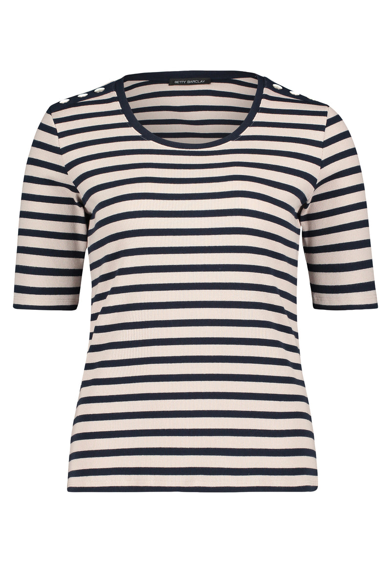 Striped T-Shirt - Nature/dark Blue